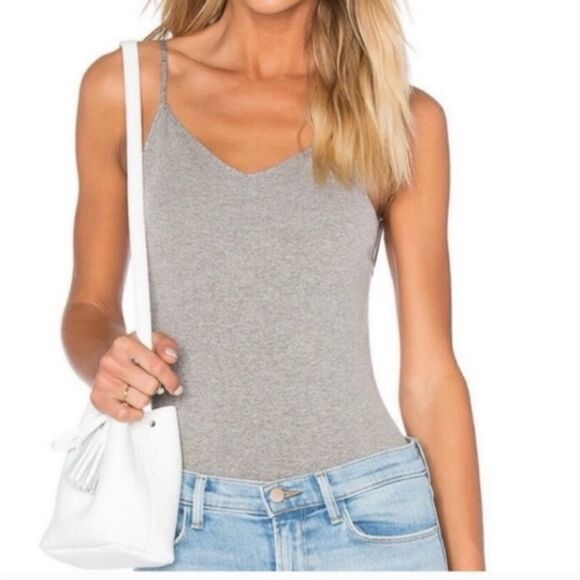Free People Intimately Heather Grey Scoop Back Seamless Bodysuit Sz XS/S NWOT - Picture 7 of 10